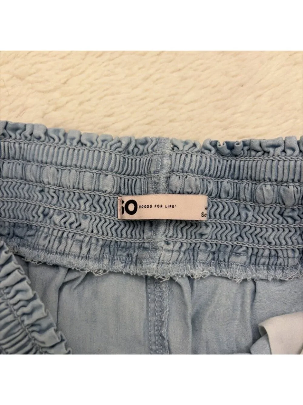 So Goods For Life Girls Blue Chambray Beachy Shorts Small High Rise